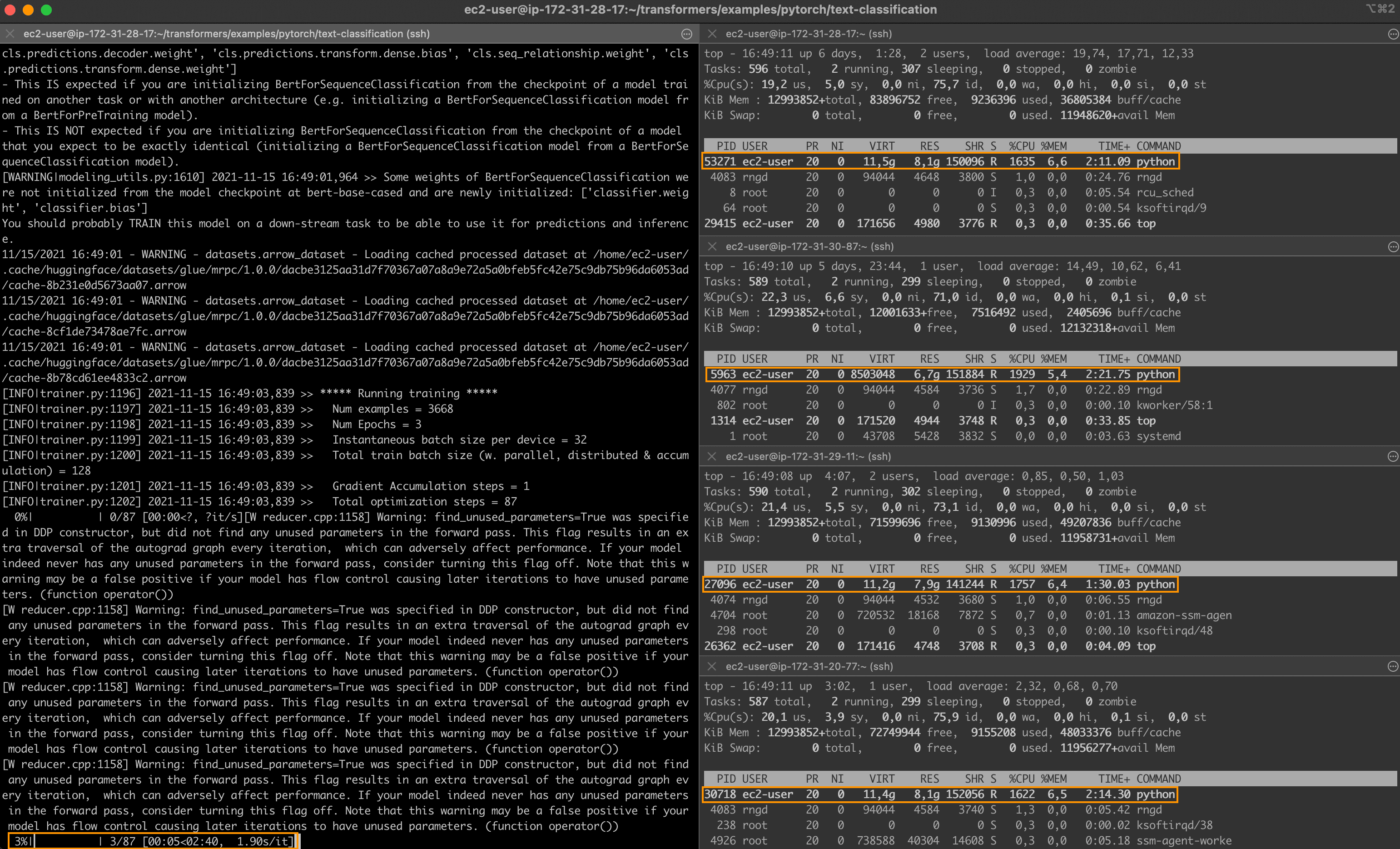 Accelerating PyTorch distributed fine-tuning with Intel technologies