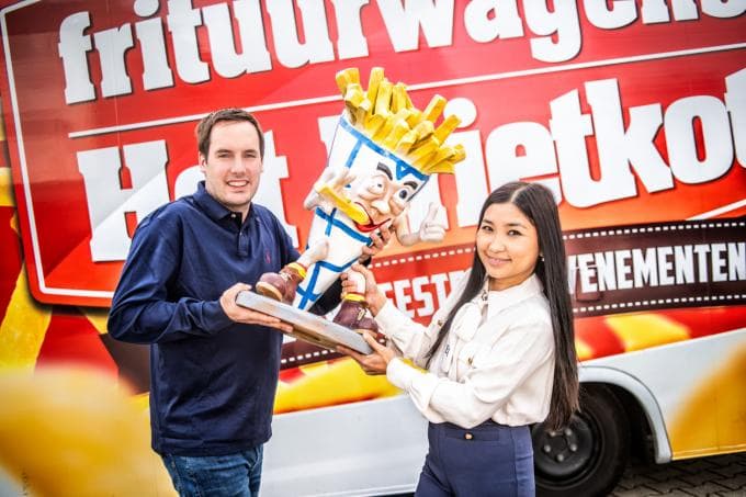 Ambassadeur van de kleine Vlaamse Gazellen Het Frietkot: groeien met mobiele frietjes